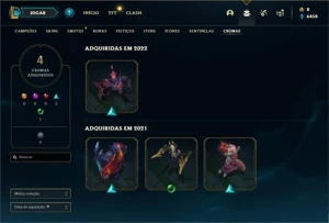 Conta prata 4 com 135 Champs e 208 Skins + 1 Prestigio - League of Legends LOL