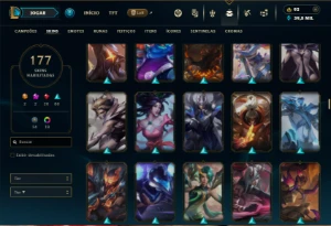 Bronze 1 com 135 Champs e 177 Skins ( ADC / SUP ) - League of Legends LOL