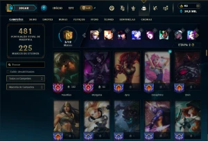 Bronze 1 com 135 Champs e 177 Skins ( ADC / SUP ) - League of Legends LOL