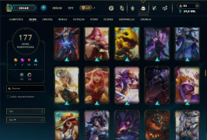 Bronze 1 com 135 Champs e 177 Skins ( ADC / SUP ) - League of Legends LOL