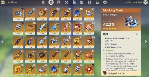 Ar 56 - 13 Cinco Estrelas ⭐ (9 Personagens E 4 Armas T5) - Genshin Impact