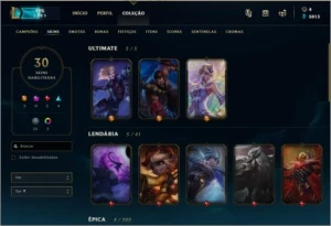 Conta League Of Legends Borda Diamante, Elo Platina 3 LOL