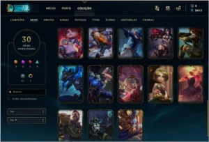 Conta League Of Legends Borda Diamante, Elo Platina 3 LOL