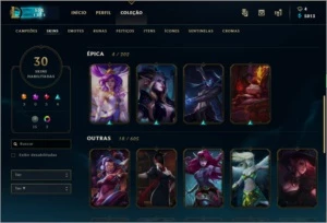 Conta League Of Legends Borda Diamante, Elo Platina 3 LOL