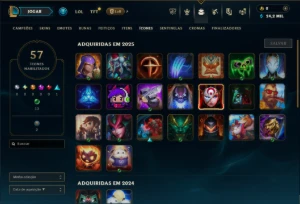 Diamante 4 com 45 Champs e 1 Skin - League of Legends LOL