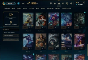 Diamante 4 com 45 Champs e 1 Skin - League of Legends LOL