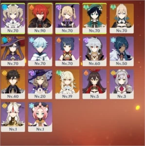CONTA SERVER NA AR51 COM DILUC + 4 5 ESTRELAS - Genshin Impact