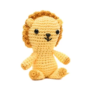 Mini Leão em Amigurumi - Artesanato e Personalizados