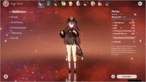 Conta genshin impact hutao lvl 60 ar 35 america