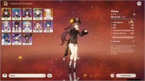 Conta genshin impact hutao lvl 60 ar 35 america