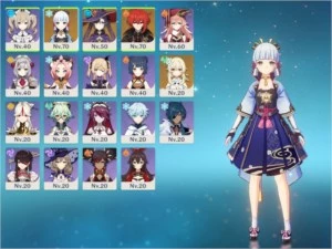 Ayaka - Mona - Diluc - Falcão - AR 38 - Genshin Impact