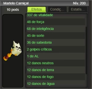 BUILD com set Carniçal / Criocrono Servidor BRUTAS (Touch) - Dofus