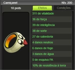 BUILD com set Carniçal / Criocrono Servidor BRUTAS (Touch) - Dofus