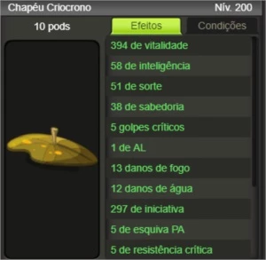 BUILD com set Carniçal / Criocrono Servidor BRUTAS (Touch) - Dofus