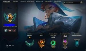 Conta League of Legends - PLAT 4 - 60% WR - 258 Skins LOL