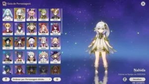 Conta de genshin impact ( Venti, Nahida, Qiqi e mona )