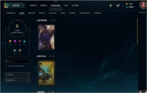 Continha LOL TOP SKins raras LV 54 - League of Legends