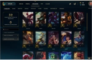 Continha LOL TOP SKins raras LV 54 - League of Legends