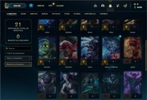 Conta ouro 4 com 28 Champs e 9 Skins - League of Legends LOL