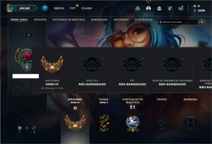 Conta ouro 4 com 28 Champs e 9 Skins - League of Legends LOL