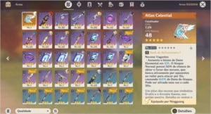 CONTA AR 50 VENTI + DILUC + JEAN + ZHONGLI + 1 ARMA 5* - Genshin Impact