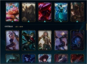Conta league of legends 85 skins diamante season passada LOL