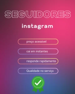 Seguidores instagram e TikTok - Redes Sociais