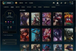 Conta ouro 4 com 96 champs e 77 skins (6 Vitoriosas) - League of Legends LOL