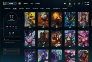 Conta ouro 4 com 96 champs e 77 skins (6 Vitoriosas) - League of Legends LOL