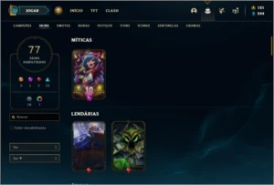 Conta ouro 4 com 96 champs e 77 skins (6 Vitoriosas) - League of Legends LOL