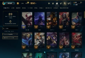 Unranked com 70 Champs e 13 Skins - League of Legends LOL