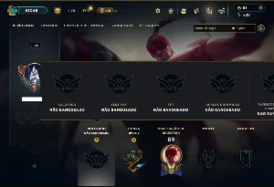 Unranked com 70 Champs e 13 Skins - League of Legends LOL