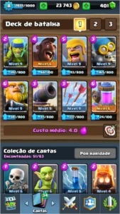conta Clash royale C/ LENDARIA ARENA 8