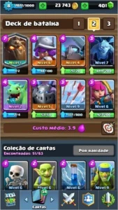 conta Clash royale C/ LENDARIA ARENA 8