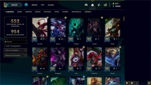 CONTA DE 2015: 734 SKINS - League of Legends LOL