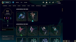 CONTA DE 2015: 734 SKINS - League of Legends LOL