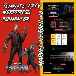 Pagina IPTV Elementor Guardiões Da Galaxia Marvel Heroes 4.0 - Outros