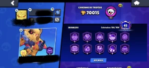 70K Troféus | 65 Brawlers Nível 11 🔥 +20 Passes (2 Pro Pass - Brawl Stars