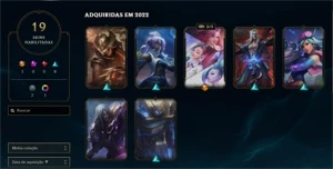 CONTA LOL, PRATA 2, 59% DE WINRATE, 19 SKINS, 1 SKIN ULTIMAT - League of Legends