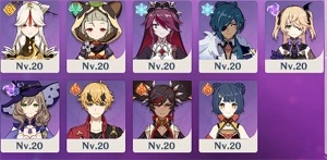 AR 56 Baal + Lança - Ayaka - Kazuha - Eula - Hutao - Zhongli - Genshin Impact