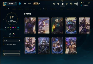 Platina 2 com 130 Champs e 92 Skins ( ADC / MID / TOP ) - League of Legends LOL