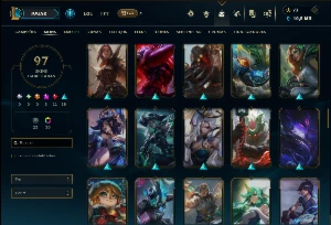 Platina 2 com 130 Champs e 92 Skins ( ADC / MID / TOP ) - League of Legends LOL