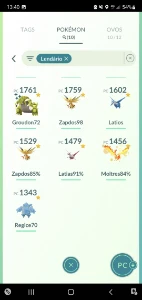 Conta pokemon go lv 31  com vários shinys - Pokémon