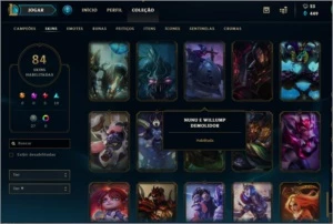 Conta Platina season na  passada, 84 skin Tdos campeões - League of Legends LOL