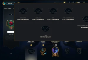 Unranked com 60 Champs e 58 Skins - League of Legends LOL