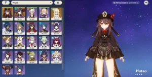 Hutao + Bis + Simulacra + Harpa Celestial + Tumulo do Lobo - Genshin Impact