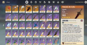 Hutao + Bis + Simulacra + Harpa Celestial + Tumulo do Lobo - Genshin Impact