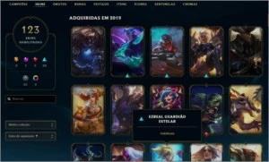 conta ouro 4, 123 skins - League of Legends LOL