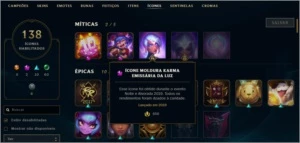 conta ouro 4, 123 skins - League of Legends LOL