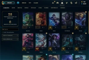 Conta Diamante 1 League of Legends sem email confirmado. LOL